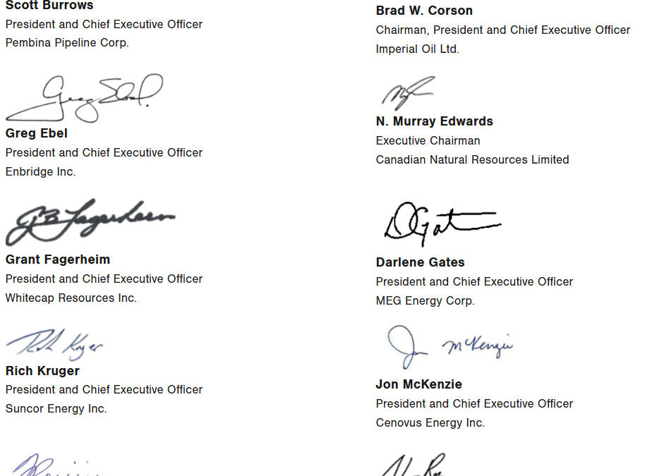 Build Canada Now: Oil and gas, pipeline CEOs’ letter to party leaders